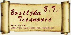 Bosiljka Tišanović vizit kartica